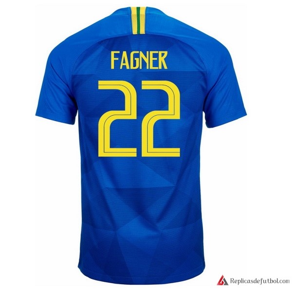 Camiseta Seleccion Brasil Segunda equipación Fagner 2018 Azul